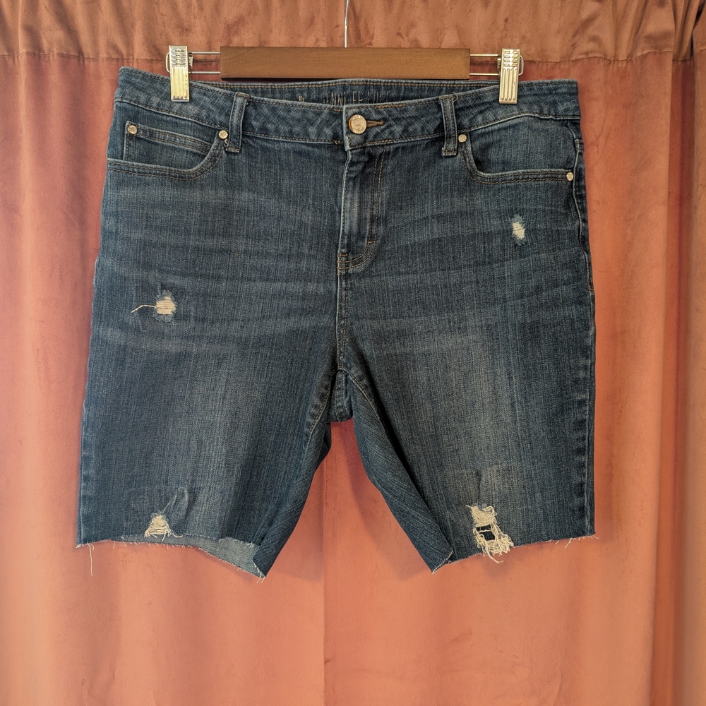 Jennifer Lopez Distressed Denim Shorts